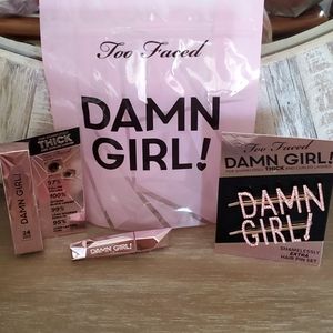 NIB Too Faced DAMN GIRL♡! 24hr mascara & hair pins.perfect for Halloween costume